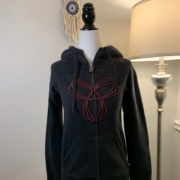 TNA Aritzia Dark Grey Zip Up Hoodie Size XS - Picture 2 of 11